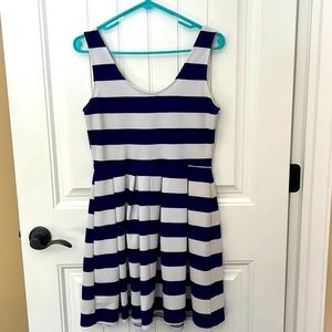 Striped white and Blue summer dress